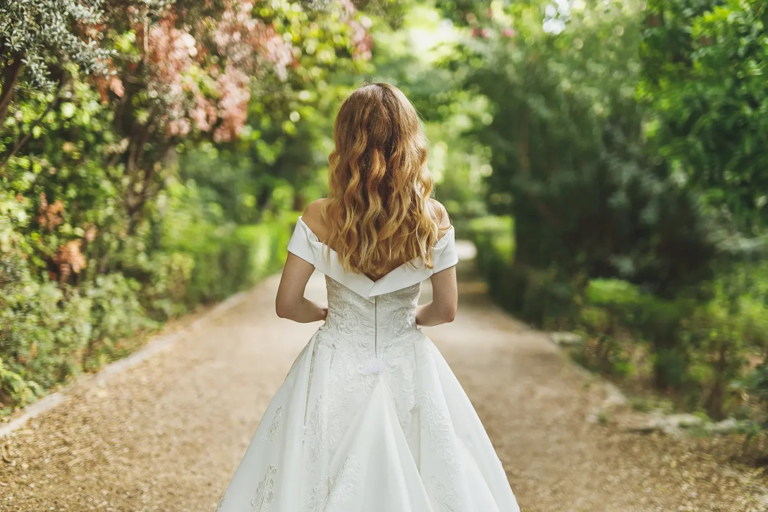 a woman in a white dress